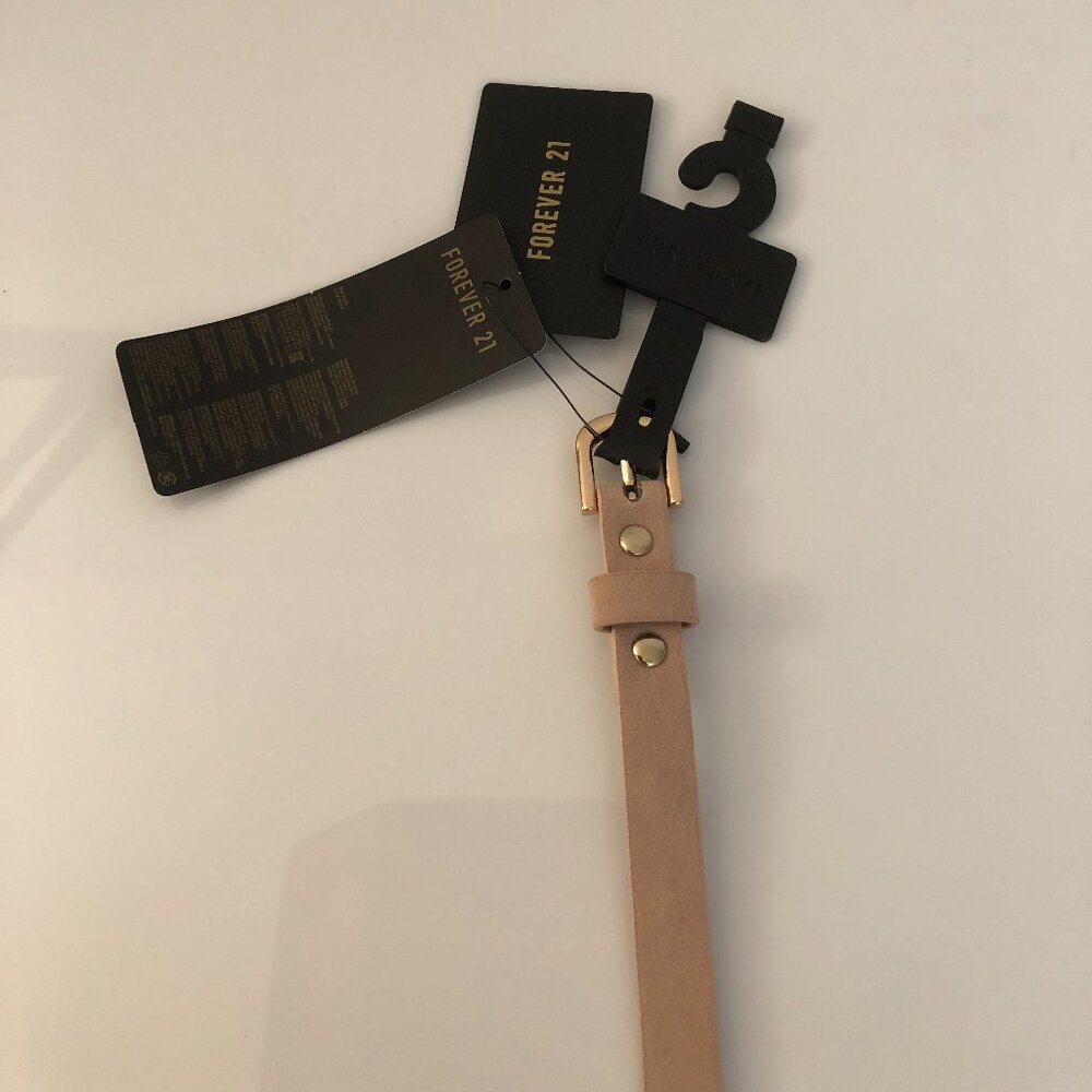 Forever 21 blush faux suede belt - 40 inches long, 0.625 inches wide - Size S/M